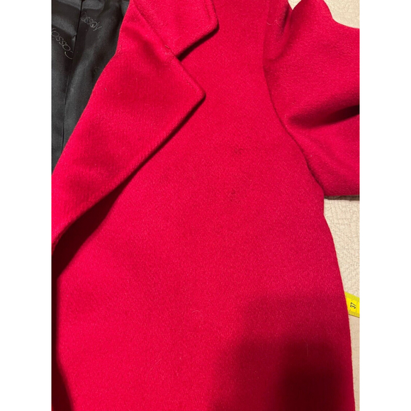 Cassidy VTG Red Women’s Hand Tailored Pure Wool Solid Red Lined Long Coat Sz 12 - Picture 11 of 11